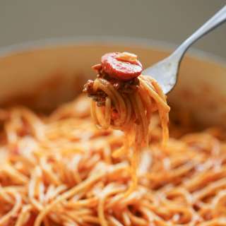 Filipino Spaghetti (w/ Sweet Spaghetti Sauce)
