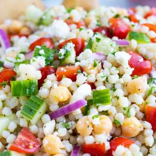 Mediterranean Couscous Salad with Feta & Tomatoes