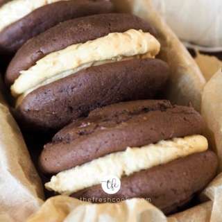 Chocolate Fluffernutter Whoopie Pies