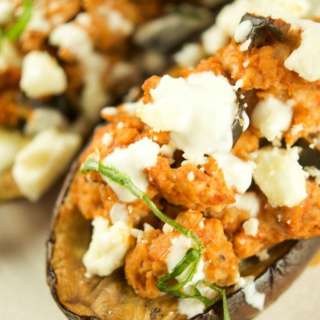 Greek Stuffed Eggplant
