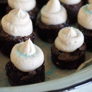 Espresso Brownie Bites with Kahlua Buttercream