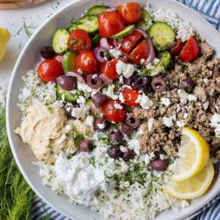 Greek Ground Turkey Rice Bowls