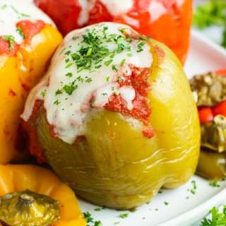 Crock Pot Turkey Stuffed Peppers with Rice