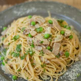 Spaghetti Carbonara Recipe With Peas