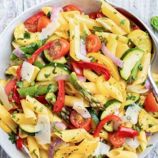 Pasta Primavera with Lemon Garlic Butter
