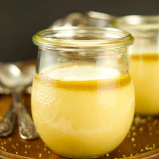 Caramel Pots De Creme With Honey Sauce
