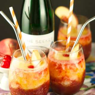Riesling Peach And Cherry Slushies