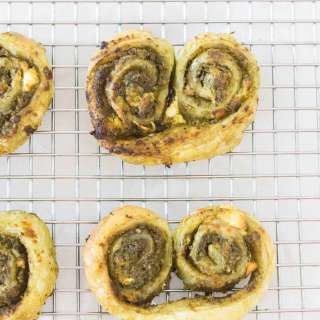 Pesto and Goat Cheese Savoury Palmier