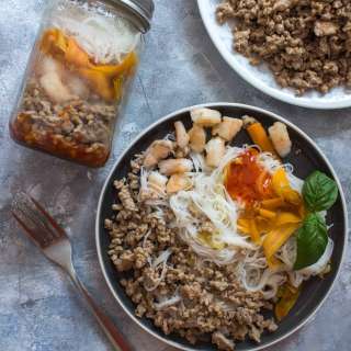 Easy Deconstructed Spring Roll in a Jar