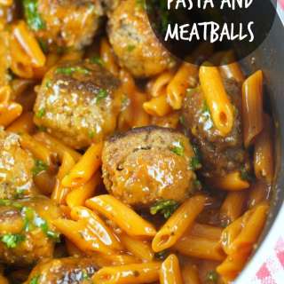 One Pan Pasta And Meatballs