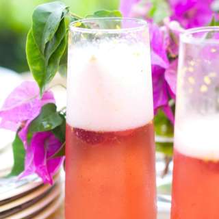 Orange Raspberry Sparkling Wine Cocktail