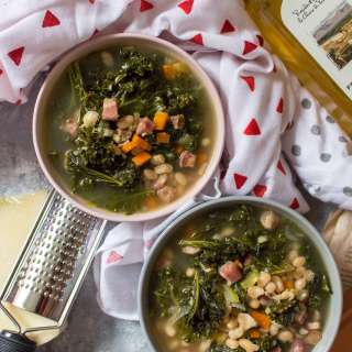 Tuscan White Bean, Kale, Pancetta, and Polenta Soup