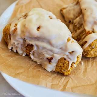 Maple Pumpkin Scones with Browned Butter Maple Glaze