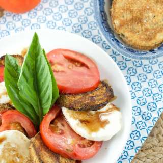 Crispy Eggplant Caprese Salad