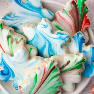 Easy Marbled Christmas Sugar Cookies Recipe