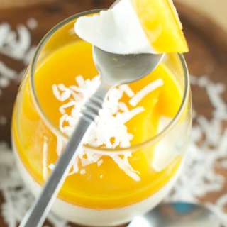 Coconut Panna Cotta With Mango Gelee