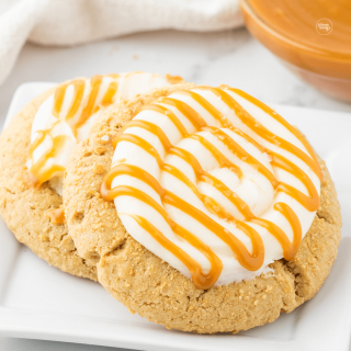 Salted Caramel Cheesecake Cookie (Crumbl Copycat)
