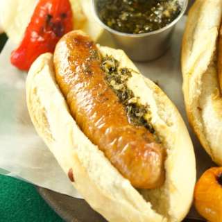 Choripan with Chimichurri Sauce