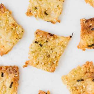 Furikake Sourdough Discard Crackers