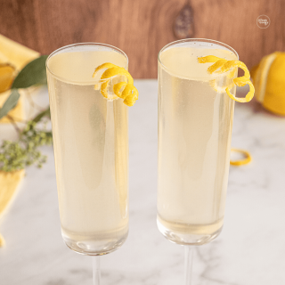 Easy Elderflower French 75 Cocktail with St Germain