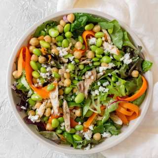 Edamame Chickpea Salad with Couscous