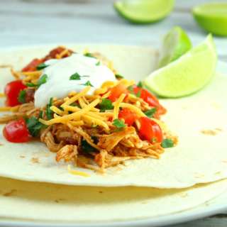 Slow Cooker Shredded Chicken Tacos