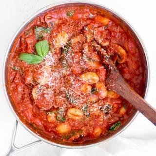 Gnocchi in Tomato Sauce with Mushrooms