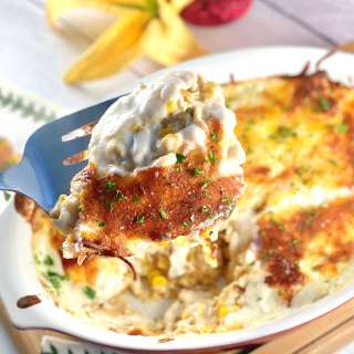Chicken and Corn Crepe Casserole