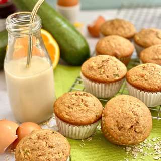 Moist Orange Zucchini Muffins