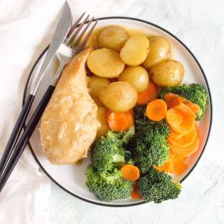 Instant Pot Honey Mustard Chicken, Potatoes, and Vegetables
