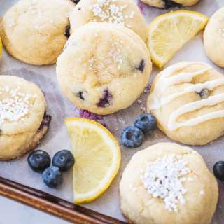 Chewy Lemon Blueberry Cookies