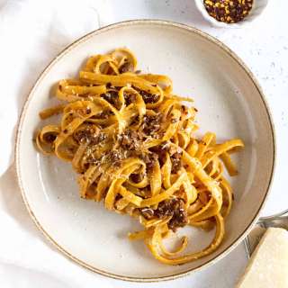 Spicy Soy Garlic Butter Noodles with Beef