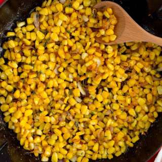 Sautéed Corn and Shallots
