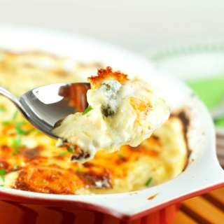 Potatoes Au Gratin With A Creamy Jalapeño Sauce