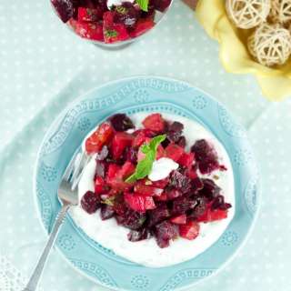 Roasted Beet Salad With Mint Yogurt