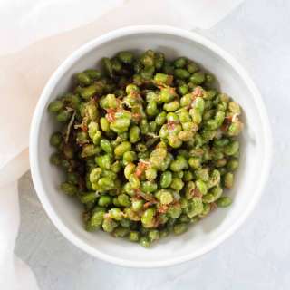 Crispy Air Fryer Parmesan Edamame