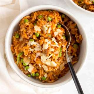 One Pot Orzo Bolognese