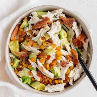 Simple Avocado Bacon Corn Chicken Salad