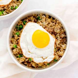 Beef Fried Rice with Fried Egg