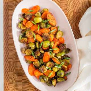 Roasted Brussels Sprouts and Carrots