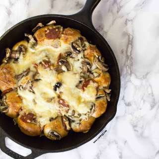 Stuffed Pizza Balls/Pull Apart Bread in a Skillet (with video)