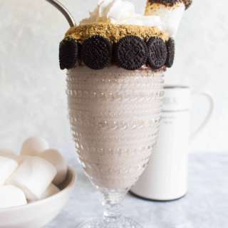 Toasted Marshmallow and Oreo Milkshake