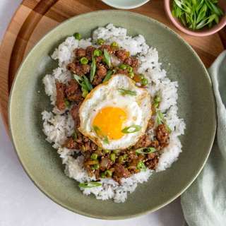 Ground Beef and Eggs Bowl