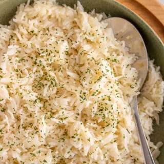 Instant Pot Basmati Rice with Butter and Garlic