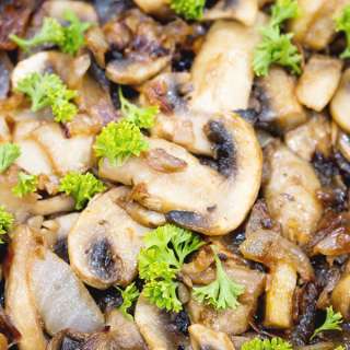 Butter Garlic Onion Sauteed Mushrooms