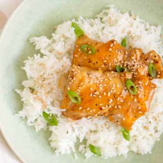 Honey Sriracha Chicken Thighs with Lime