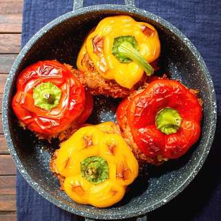 Vegan Stuffed Peppers Recipe with Rice Recipe