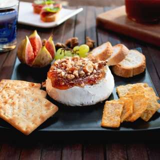 Easy Baked Brie with Fig Jam and Walnuts Recipe