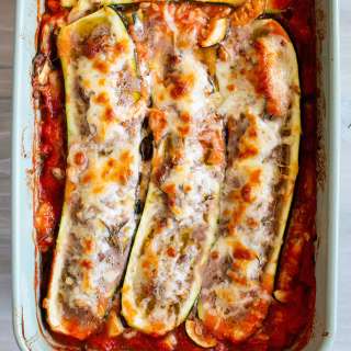 Ground Beef Stuffed Zucchini Boats Recipe