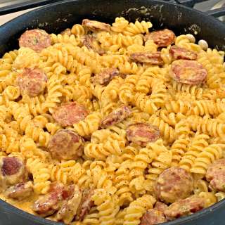 Creamy Cajun Sausage Pasta
